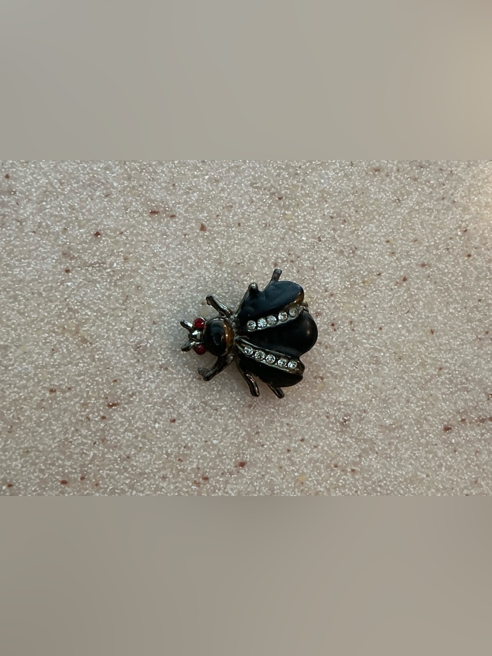 Black Bee Crystal Accent Brooch - Women Jewelry